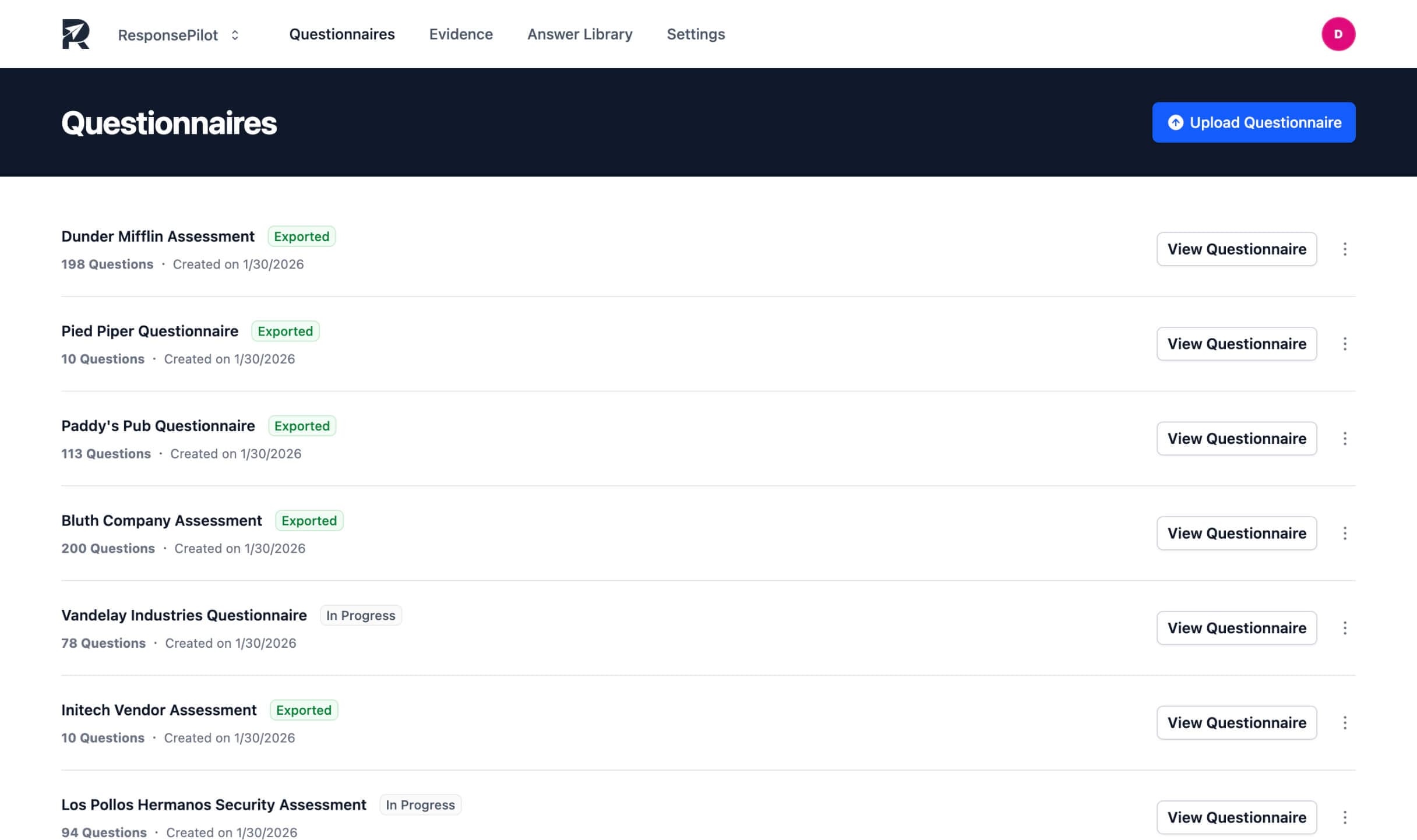 Repeatable workflows